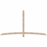 96"W x 52"H x 3 1/2"D x 3 1/2"F, 13/12 Pitch, Bellingham Smooth Timber Gable Bracket, Douglas Fir
