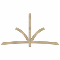 96"W x 52"H x 04"D x 4"F, 13/12 Pitch, Davenport Rough Sawn Timber Gable Bracket, Douglas Fir
