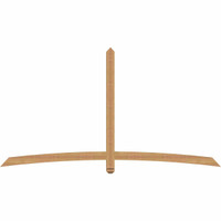 96"W x 52"H x 3 1/2"D x 3 1/2"F, 13/12 Pitch, Bellingham Smooth Timber Gable Bracket, Western Red Cedar
