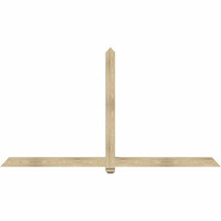 96"W x 52"H x 04"D x 4"F, 13/12 Pitch, Eugene Rough Sawn Timber Gable Bracket, Douglas Fir
