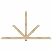 96"W x 52"H x 04"D x 4"F, 13/12 Pitch, Kennewick Rough Sawn Timber Gable Bracket, Douglas Fir