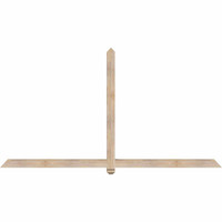 96"W x 52"H x 3 1/2"D x 3 1/2"F, 13/12 Pitch, Eugene Smooth Timber Gable Bracket, Douglas Fir