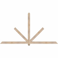96"W x 52"H x 3 1/2"D x 3 1/2"F, 13/12 Pitch, Kennewick Smooth Timber Gable Bracket, Douglas Fir