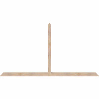 96"W x 52"H x 3 1/2"D x 3 1/2"F, 13/12 Pitch, Portland Smooth Timber Gable Bracket, Douglas Fir