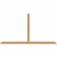 96"W x 52"H x 3 1/2"D x 3 1/2"F, 13/12 Pitch, Portland Smooth Timber Gable Bracket, Western Red Cedar