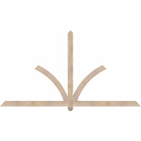 96"W x 52"H x 3 1/2"D x 3 1/2"F, 13/12 Pitch, Redmond Smooth Timber Gable Bracket, Douglas Fir