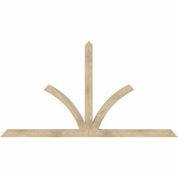 96"W x 52"H x 04"D x 4"F, 13/12 Pitch, Richland Rough Sawn Timber Gable Bracket, Douglas Fir