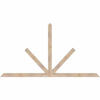96"W x 52"H x 3 1/2"D x 3 1/2"F, 13/12 Pitch, Saratoga Smooth Timber Gable Bracket, Douglas Fir