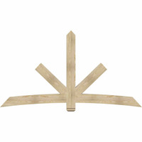 96"W x 52"H x 04"D x 6"F, 13/12 Pitch, Alberta Rough Sawn Timber Gable Bracket, Douglas Fir