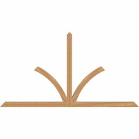 96"W x 52"H x 3 1/2"D x 3 1/2"F, 13/12 Pitch, Richland Smooth Timber Gable Bracket, Western Red Cedar