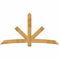 96"W x 52"H x 04"D x 6"F, 13/12 Pitch, Alberta Rough Sawn Timber Gable Bracket, Western Red Cedar