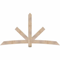 96"W x 52"H x 3 1/2"D x 5 1/2"F, 13/12 Pitch, Alberta Smooth Timber Gable Bracket, Douglas Fir