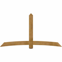 96"W x 52"H x 04"D x 6"F, 13/12 Pitch, Bellingham Rough Sawn Timber Gable Bracket, Western Red Cedar