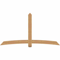 96"W x 52"H x 3 1/2"D x 5 1/2"F, 13/12 Pitch, Bellingham Smooth Timber Gable Bracket, Western Red Cedar