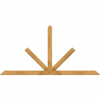 96"W x 48"H x 04"D x 4"F, 12/12 Pitch, Saratoga Rough Sawn Timber Gable Bracket, Western Red Cedar