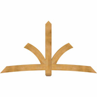 96"W x 52"H x 04"D x 6"F, 13/12 Pitch, Davenport Rough Sawn Timber Gable Bracket, Western Red Cedar