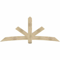 96"W x 40"H x 04"D x 6"F, 10/12 Pitch, Alberta Rough Sawn Timber Gable Bracket, Douglas Fir