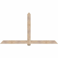 96"W x 52"H x 3 1/2"D x 5 1/2"F, 13/12 Pitch, Eugene Smooth Timber Gable Bracket, Douglas Fir