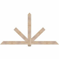 96"W x 52"H x 3 1/2"D x 5 1/2"F, 13/12 Pitch, Kennewick Smooth Timber Gable Bracket, Douglas Fir