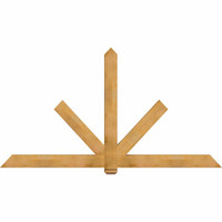 96"W x 52"H x 3 1/2"D x 5 1/2"F, 13/12 Pitch, Kennewick Smooth Timber Gable Bracket, Western Red Cedar