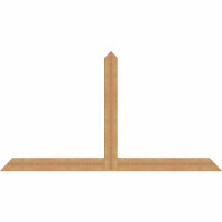 96"W x 52"H x 3 1/2"D x 5 1/2"F, 13/12 Pitch, Portland Smooth Timber Gable Bracket, Western Red Cedar
