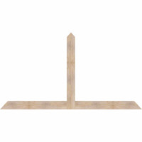 96"W x 52"H x 3 1/2"D x 5 1/2"F, 13/12 Pitch, Portland Smooth Timber Gable Bracket, Douglas Fir