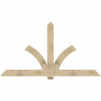 96"W x 52"H x 04"D x 6"F, 13/12 Pitch, Redmond Rough Sawn Timber Gable Bracket, Douglas Fir