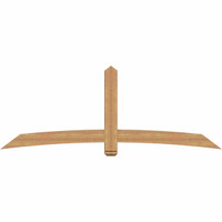 96"W x 36"H x 3 1/2"D x 5 1/2"F, 09/12 Pitch, Bellingham Smooth Timber Gable Bracket, Western Red Cedar
