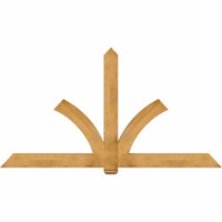 96"W x 52"H x 04"D x 6"F, 13/12 Pitch, Redmond Rough Sawn Timber Gable Bracket, Western Red Cedar