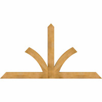 96"W x 52"H x 04"D x 6"F, 13/12 Pitch, Richland Rough Sawn Timber Gable Bracket, Western Red Cedar