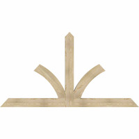 96"W x 52"H x 04"D x 6"F, 13/12 Pitch, Richland Rough Sawn Timber Gable Bracket, Douglas Fir