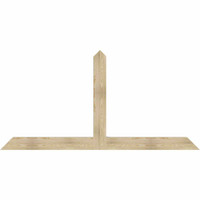 96"W x 48"H x 04"D x 6"F, 12/12 Pitch, Portland Rough Sawn Timber Gable Bracket, Douglas Fir