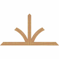96"W x 52"H x 3 1/2"D x 5 1/2"F, 13/12 Pitch, Richland Smooth Timber Gable Bracket, Western Red Cedar