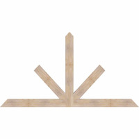 96"W x 52"H x 3 1/2"D x 5 1/2"F, 13/12 Pitch, Saratoga Smooth Timber Gable Bracket, Douglas Fir