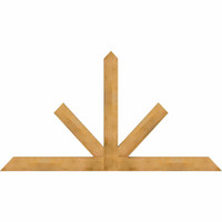 96"W x 52"H x 04"D x 6"F, 13/12 Pitch, Saratoga Rough Sawn Timber Gable Bracket, Western Red Cedar
