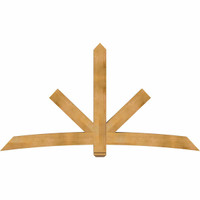 96"W x 52"H x 06"D x 6"F, 13/12 Pitch, Alberta Rough Sawn Timber Gable Bracket, Western Red Cedar