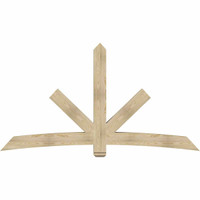96"W x 52"H x 06"D x 6"F, 13/12 Pitch, Alberta Rough Sawn Timber Gable Bracket, Douglas Fir