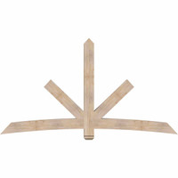 96"W x 52"H x 5 1/2"D x 5 1/2"F, 13/12 Pitch, Alberta Smooth Timber Gable Bracket, Douglas Fir