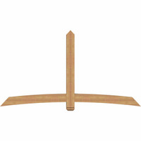 96"W x 52"H x 5 1/2"D x 5 1/2"F, 13/12 Pitch, Bellingham Smooth Timber Gable Bracket, Western Red Cedar