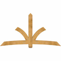 96"W x 52"H x 06"D x 6"F, 13/12 Pitch, Davenport Rough Sawn Timber Gable Bracket, Western Red Cedar