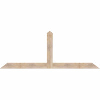 96"W x 36"H x 3 1/2"D x 5 1/2"F, 09/12 Pitch, Portland Smooth Timber Gable Bracket, Douglas Fir