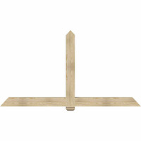 96"W x 52"H x 06"D x 6"F, 13/12 Pitch, Eugene Rough Sawn Timber Gable Bracket, Douglas Fir