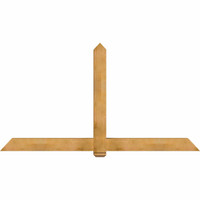 96"W x 52"H x 06"D x 6"F, 13/12 Pitch, Eugene Rough Sawn Timber Gable Bracket, Western Red Cedar