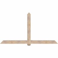96"W x 52"H x 5 1/2"D x 5 1/2"F, 13/12 Pitch, Eugene Smooth Timber Gable Bracket, Douglas Fir