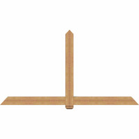 96"W x 52"H x 5 1/2"D x 5 1/2"F, 13/12 Pitch, Eugene Smooth Timber Gable Bracket, Western Red Cedar