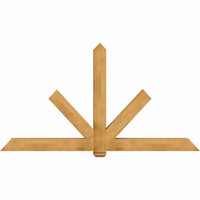 96"W x 52"H x 06"D x 6"F, 13/12 Pitch, Kennewick Rough Sawn Timber Gable Bracket, Western Red Cedar