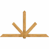 96"W x 52"H x 5 1/2"D x 5 1/2"F, 13/12 Pitch, Kennewick Smooth Timber Gable Bracket, Western Red Cedar