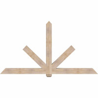96"W x 52"H x 5 1/2"D x 5 1/2"F, 13/12 Pitch, Kennewick Smooth Timber Gable Bracket, Douglas Fir
