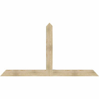 96"W x 52"H x 06"D x 6"F, 13/12 Pitch, Portland Rough Sawn Timber Gable Bracket, Douglas Fir