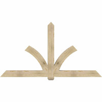 96"W x 52"H x 06"D x 6"F, 13/12 Pitch, Redmond Rough Sawn Timber Gable Bracket, Douglas Fir